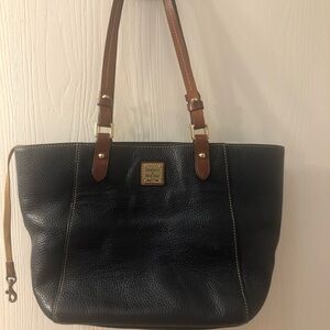 Dooney & Bourke Blue and Brown Leather Tote